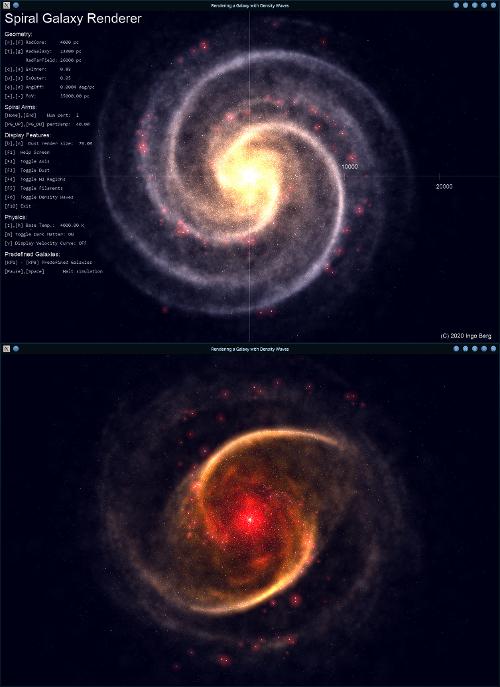 Скриншот: Скрутите свою спираль: Spiral Galaxy Renderer