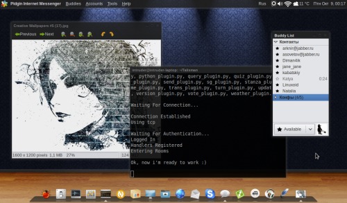 Мой Ubuntu Karmic Koala на нетбуке Acer Aspire One