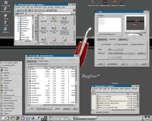 Скриншот: KDE is bugfree... almost