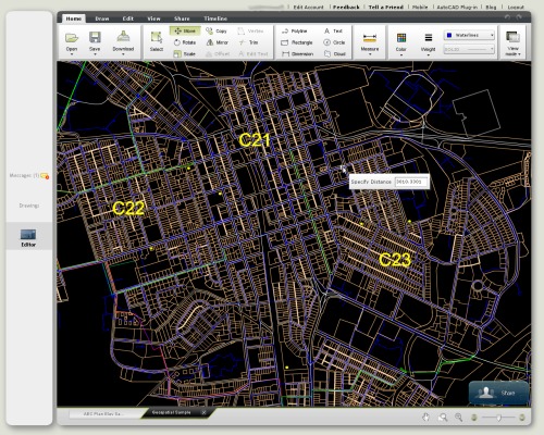 Скриншот: AutoCad Web on Linux