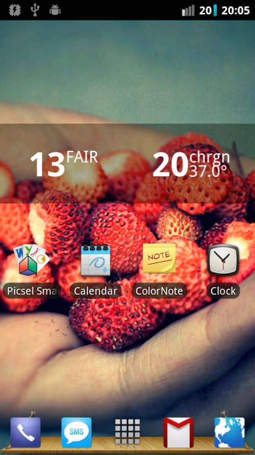 Скриншот: Android homescreen