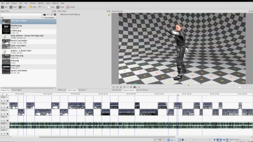 Скриншот: Сведение демо-ролика в kdenlive