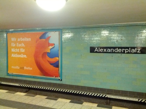 Реклама Firefox в метро