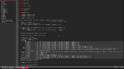 Скриншот: Делаю Sublime из vim