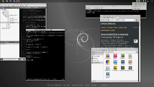 Скриншот: debian jessie  + openbox + bunsen_labs