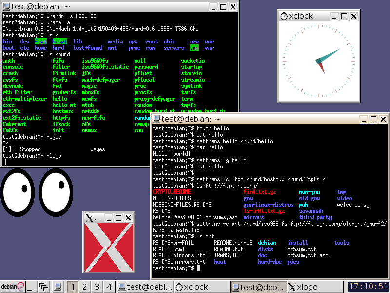 Debian GNU/Hurd в QEMU      БатхёртПыр-пыр