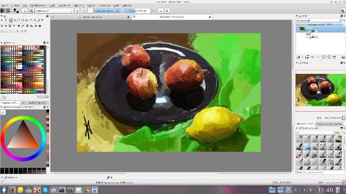 Скриншот: Даешь живопись в Linux