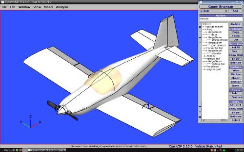 Скриншот: OpenVSP 3.10.0