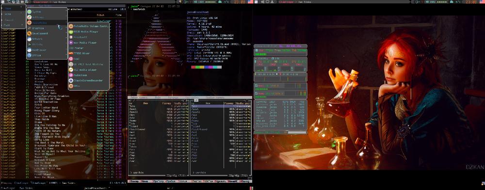 AwesomeWM 4.1 + Radical menu + Tyrannical tag
