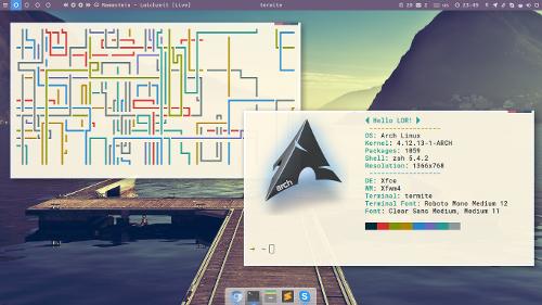 Скриншот: Arch xfce