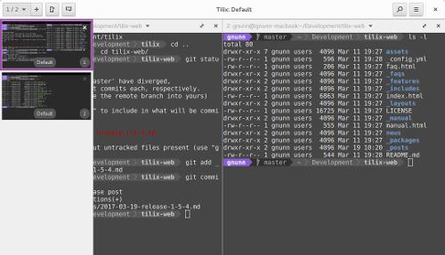 Выпуск эмулятора терминала Tilix 1.8.1