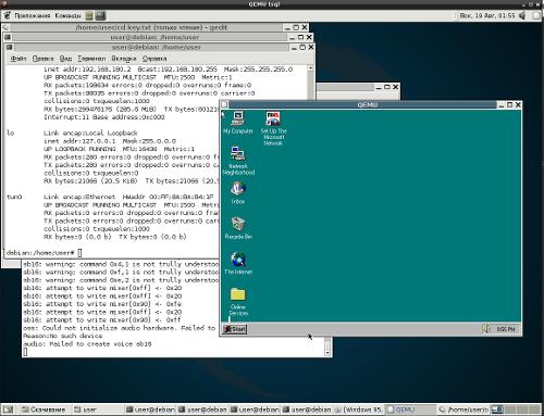Debian 3.3 в qemu
