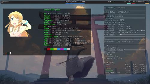 Manjaro Linux на ноутбуке