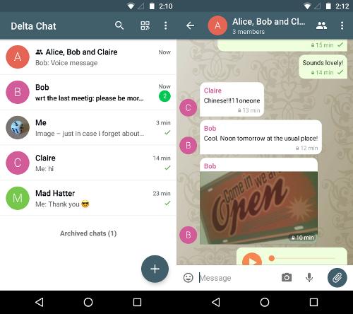 DeltaChat Android 0.100, выпуск на Electron и iOS