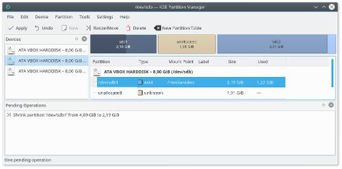 Новая версия KDE Partition Manager
