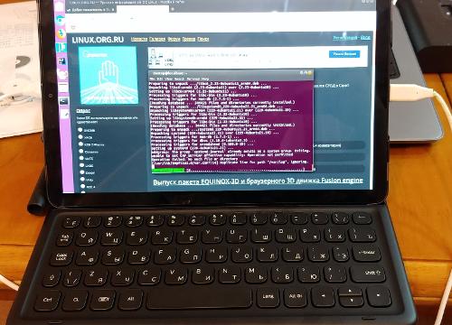 Linux on Dex (Samsung Galaxy Tab S4)
