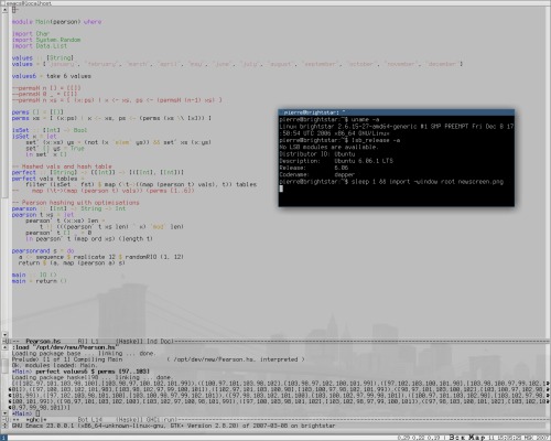 emacs 23 и wmii-3.5