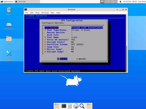 FuryBSD - новая Live-сборка FreeBSD с рабочим столом Xfce