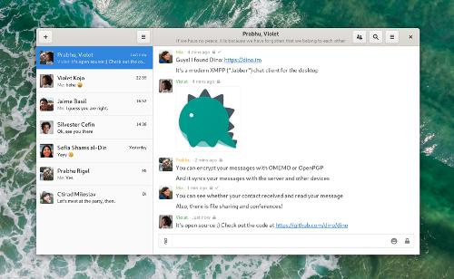 Вышел Dino 0.1 — новый XMPP-клиент для десктопного Linux