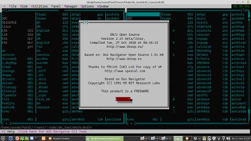 На github опубликован Linux порт Dos Navigator с открытым кодом