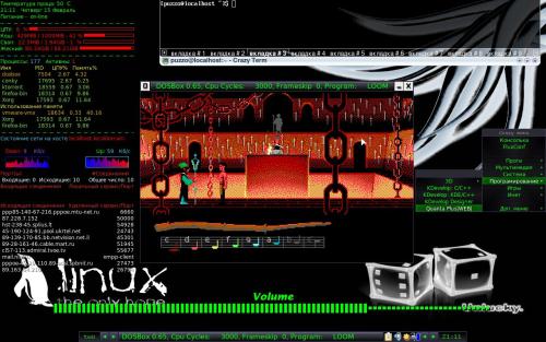 FC6 + Fluxbox + DosBox(Loom)