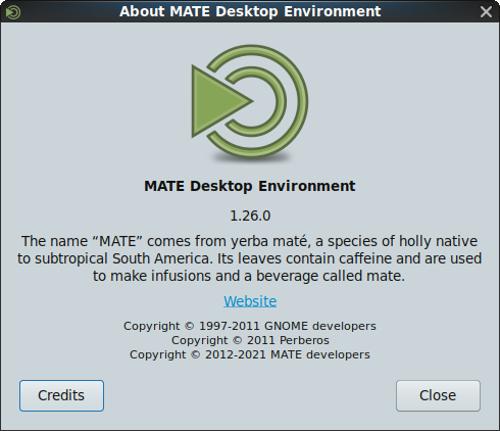 Выпуск среды рабочего стола MATE 1.26