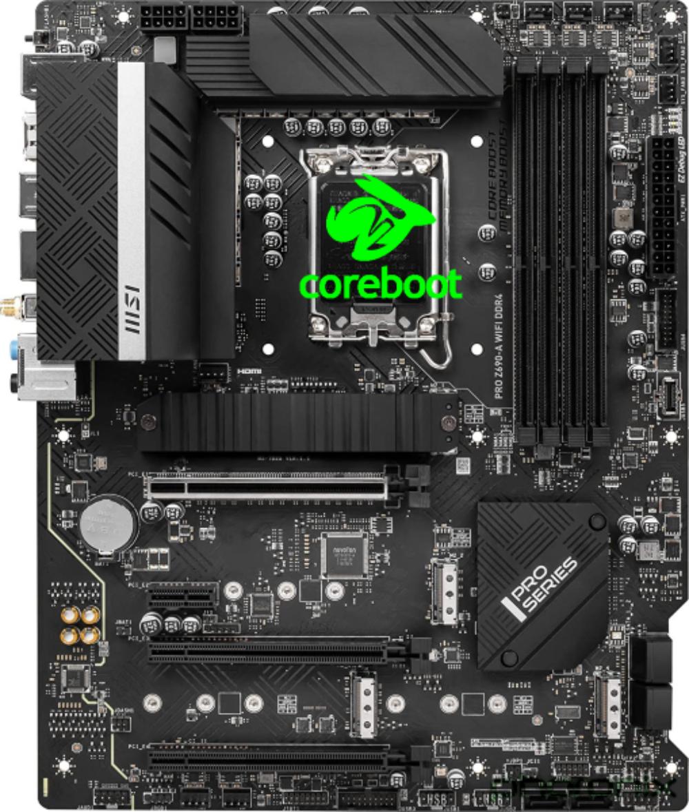 Сoreboot портирован на материнскую плату для Intel Alder Lake