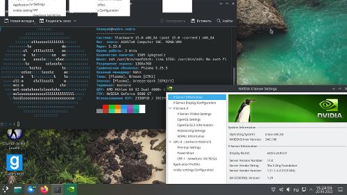 Скриншот: Перешёл на Slackware + поставил дрова на недо-отвальную видяху.