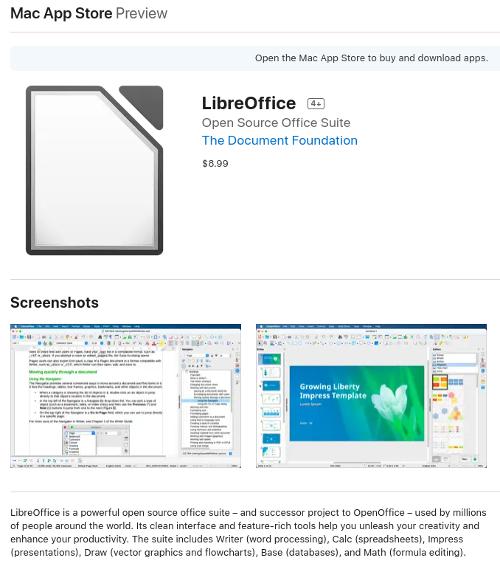LibreOffice в Mac App Store