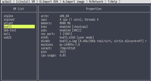 Релиз nEMU 3.1.0 — интерфейса к QEMU, основанного на псевдографике ncurses