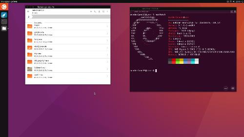 Скриншот: Lomiri в Debian