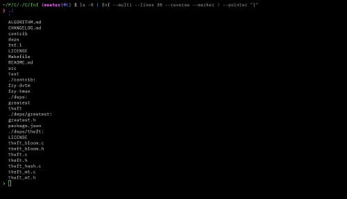 fnf 1.1 (теперь 0.1) — форк консольной утилиты нечёткого поиска fzy