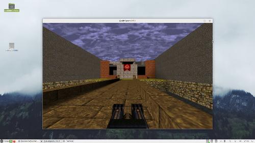 Скриншот: Team Fortress Quake на Raspberry Pi