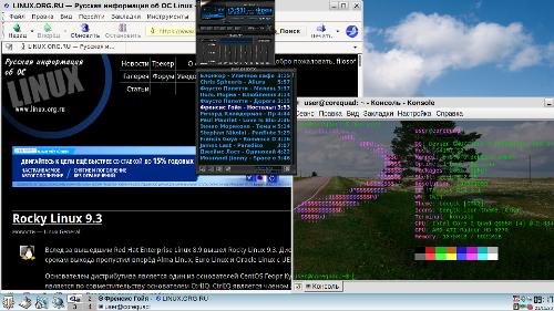 Скриншот: Современный классический Linux-десктоп