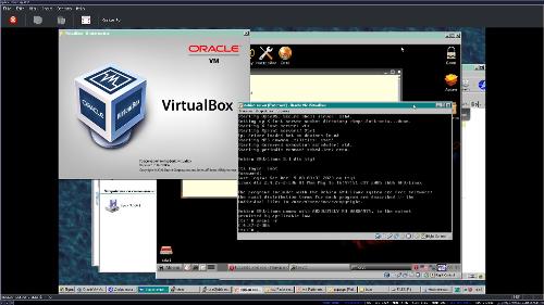 Скриншот: Небольшая локальная сеть в virtualbox на qemu