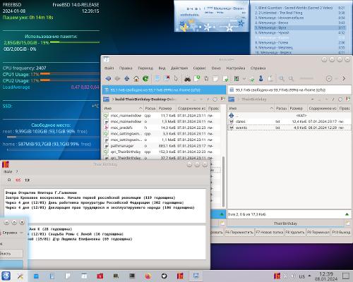 Скриншот: FreeBSD 14.0: кеды, коньки, холст