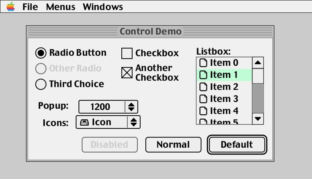 libmui&nbsp;&mdash; библиотека для интерфейсов в стиле MacOS Classic