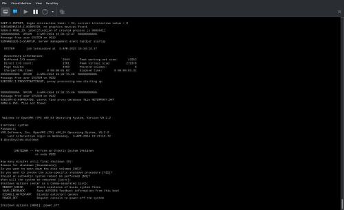 Скриншот: OpenVMS 9.2.2 в QEMU/KVM