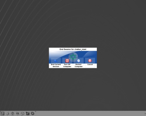 KDE4-SVN: меню выхода.