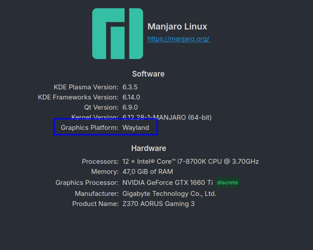 Manjaro KDE переходит на Wayland по умолчанию