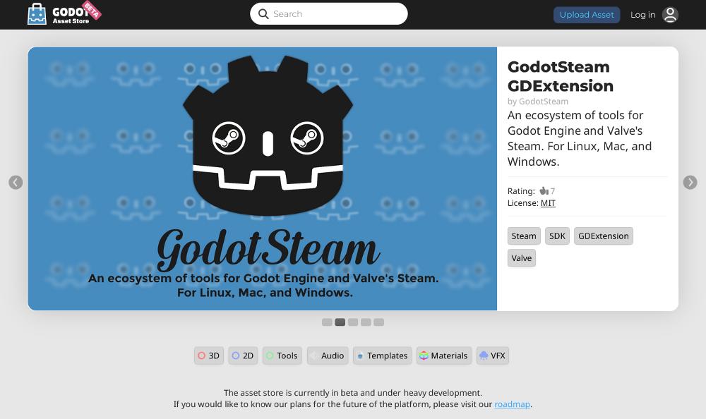 В Godot появился официальный магазин ассетов (бета)