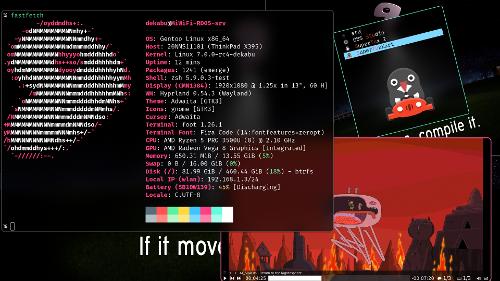 Hyprland, Gentoo, Unix-way