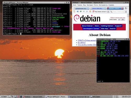 Моя самодельная тема... (Debian sarge, IceWM)