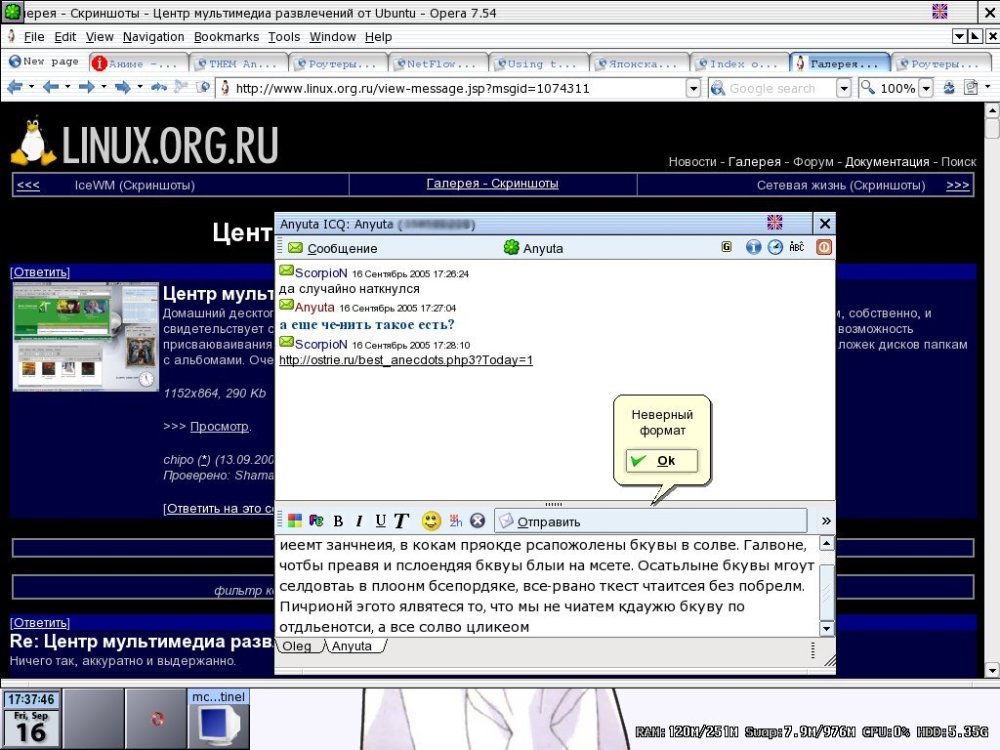Глюк SIM_ICQ