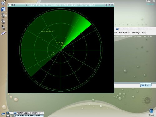 Sonar screensaver, ну и мой desktop заодно
