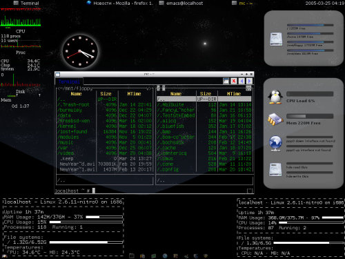 Adesklets vs Torsmo