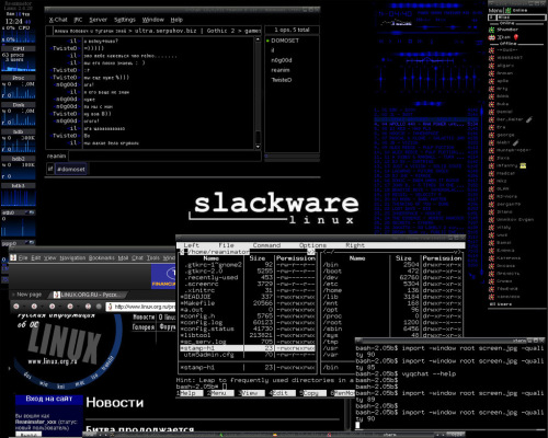 Slackware 10.0 Мой рабочий стол.