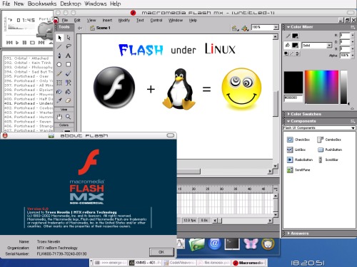 FLash MX running Linux