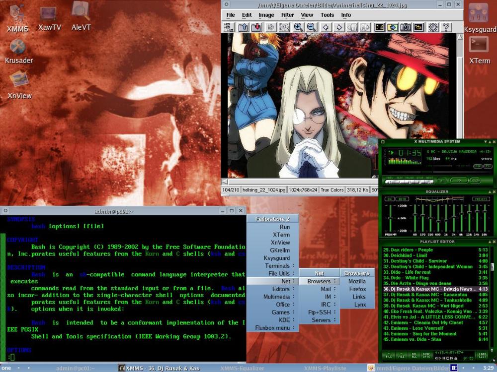 Fedora Core 1.90 + Fluxbox