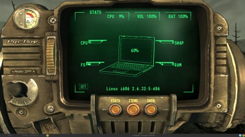 Pip-Boy 3000 на рабочем столе